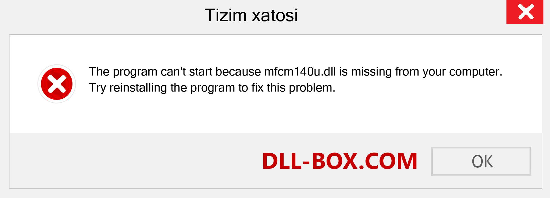 mfcm140u.dll fayli yo'qolganmi?. Windows 7, 8, 10 uchun yuklab olish - Windowsda mfcm140u dll etishmayotgan xatoni tuzating, rasmlar, rasmlar